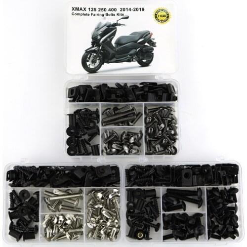 For Yamaha XMAX125 XMAX250 XMAX400 2014 2015 2016 2017 2018 2019 Full Fairing Bolts Kit Bodywork Screws Nuts Fairing Clips Steel