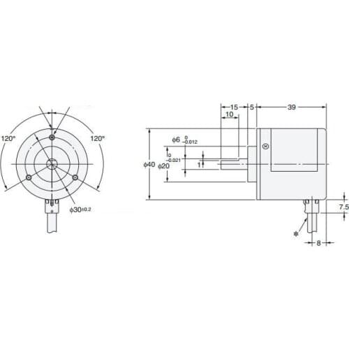 E6B2-CWZ6C 2500 P/R incremental rotary encoder NPN out put free manual and installation instruction