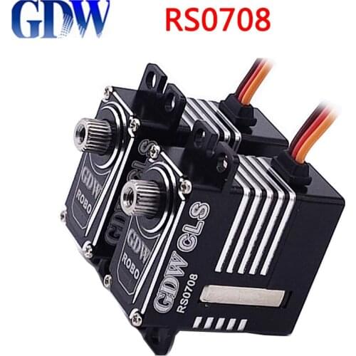 GDW RS0708 7.5kg 9g 12g 8.4v 0.08s High Speed Coreless Motor Metal Gear Mini Digital Servo Helicopter Fix-wing RC Model Robot