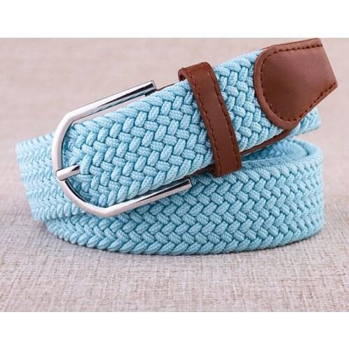 Male Canvas Belts for Jeans 2021 New High Quality Fashionable Elastic Canvas Belts for Women Knitted Buckle Adjustable Belt