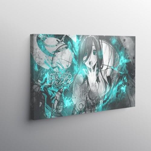 Nakano Miku Gotoubun no Hanayome Painting Wall Art Poster Framed Wooden Canvas Home Bedroom Dorm Art Decoration Frame Prints