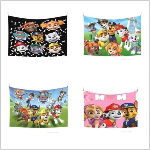 New Paw Patrol Hanging Fabric Background Wall Covering Home Decoration Wall Blanket Tapestry Bedroom Wall Hanging Birthday Gift