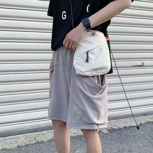 BXyichen original summer hip-hop sports shorts mens tide brand loose basketball port style casual five-point shorts beach pants