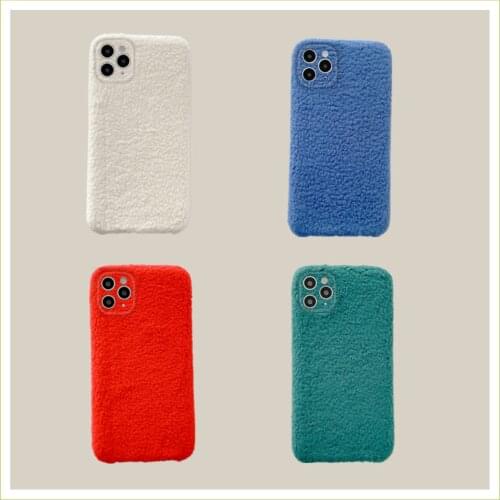 Autumn winter lamb wool Mobile phone case for iPhone 7/8 plus xr xs max 11/12pro max 12mini Cell phone cover