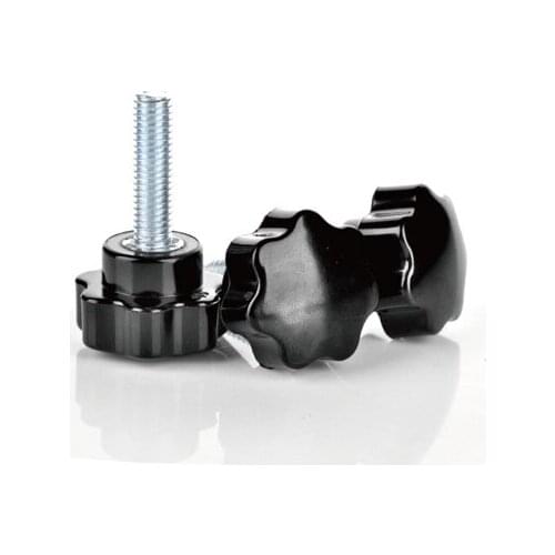 M4x(6 8 10 12 15 20 25 30 35 40 45 50mm L) Bakelite star head screw handle plastic adjustable knob plum stainless steel bolts