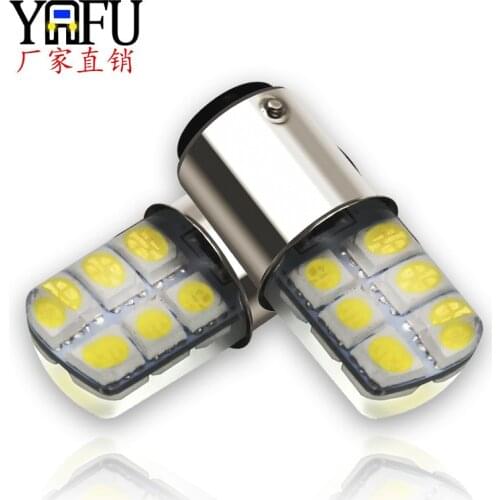 Popular Motorcycle Led Brake Light Silicone 1156 1157 5050 12smd Led Steering Angle Lamp Flash Car Led Light Lightings