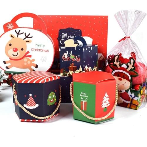 Christmas Eve Apple Portable Box Christmas Gift Candy Gift Christmas Eve Gift Box Paper Box Container