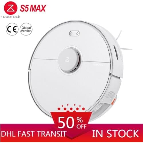 2020 Global Version Roborock S5 Max Robot Laser Navigation Vacuum Cleaner AI Recharge APP WIFI Control Automatic Sweep Sterilize
