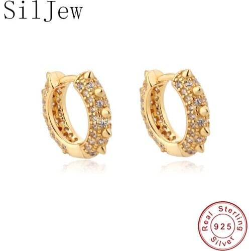 SilJew Women's Gold Earrings