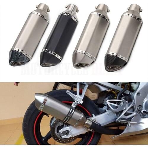 51mm Universal Motorcycle Akrapoviccc Exhaust Modified Muffler Pipe Escape Moto Scooter Bike DB killer Motocross Z900 R3 R6 ER6N