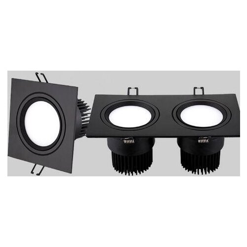 Recessed Double LED Dimmable Downlight COB 7w 9w 12W 24W Spot light decoration Ceiling Lamp AC 110V 220V