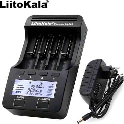 Liitokala Lii-500 100 202 402 300 1.2V AA AAA NiMH lithium battery Charger LCD 3.7V 18650 18350 16340 10440 14500 26650 20170