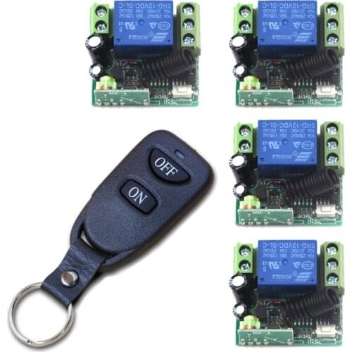 DC 12V 1 CH Light Lamp Remote Switch Remote ON OFF Lighting Switch Receiver Transmitter 1CH Relay Digital Switch 315/433.92MHZ