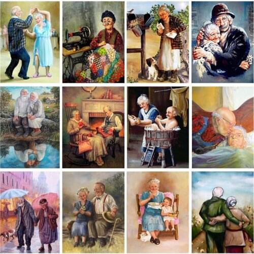 5D Diy Diamond Painting The Old Life Full Diamond Embroidery Square Round Drill Rhinestones Cross Stitch Mosaic Home Decor