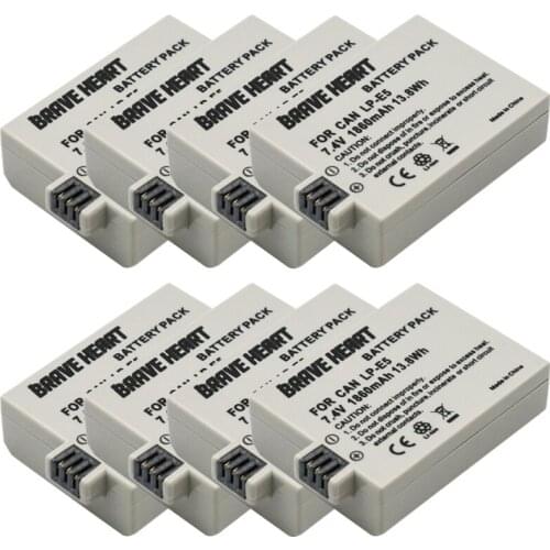 3pcs 1860mAh LP-E5 LPE5 LP E5 Battery for Canon EOS Rebel XS, Rebel T1i, Rebel XSi, 1000D, 500D, 450D, Kiss X3,X2, F + charger