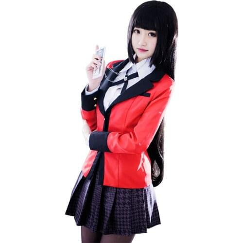 Anime Kakegurui Yumeko Jabami Cosplay Costumes Japanese School Girls Uniform Full Set Halooween Party Cosplay Costumes