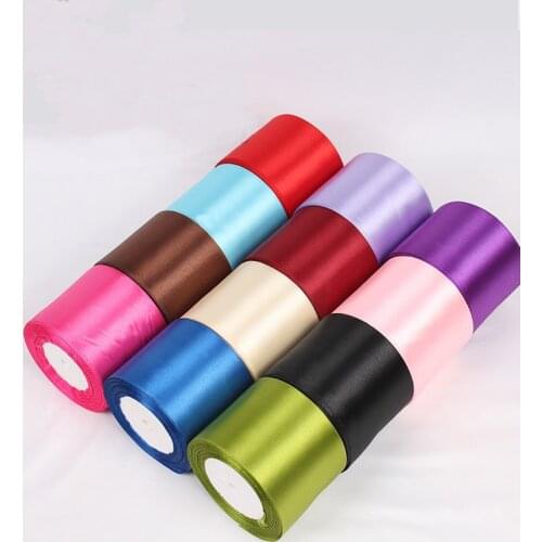 Satin Ribbon 25 Yards 8 cm Packing Material gift packaging with ribbon Color woven wedding with Christmas Decorative supplies