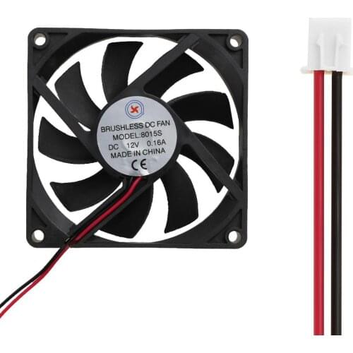 Low Noise 8015S DC12V 0.16A 80x80x15mm Brushless DC Cooling Fan Radiator Air Cooler
