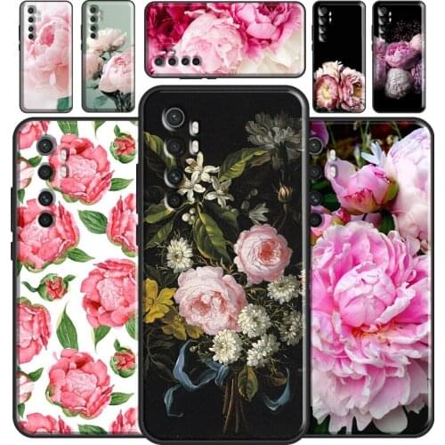 Peony Delicate Flower Case For Xiaomi Mi 11 Lite Ultra 9 10 9T 10T Pro A3 POCO F3 F1 F2 M3 X3 Pro Bumper Cover