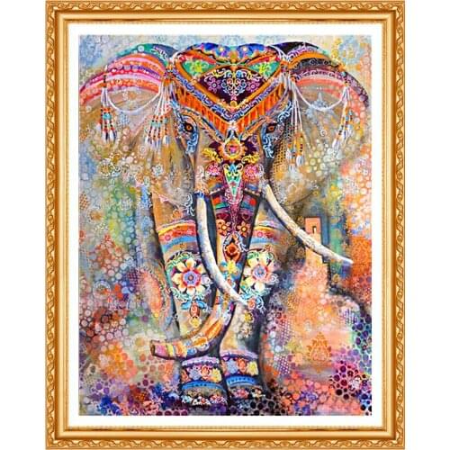 CraftArtGo 5D DIY Diamond Embroidery elephant Full Square Round Rhinestone Mosaic Painting Cross Stitch Flowers Diamond Kit