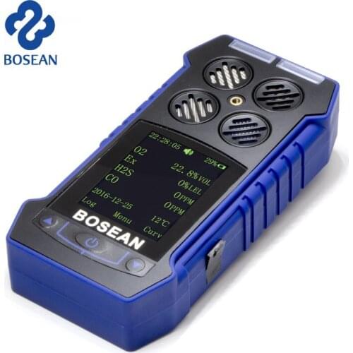 Oxygen Gas Detector 4 in 1 O2 H2S Monitor Toxic Gas and Harmful Gas Leak Detector Carbon Monoxide CO Flammable Gas Analyzer