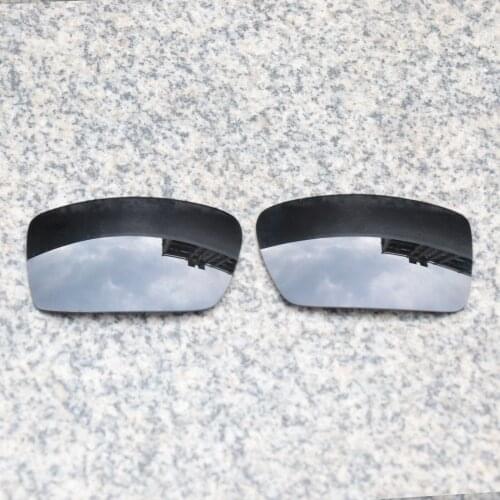E.O.S Polarized Enhanced Replacement Lenses for Oakley Oil Drum Sunglasses - Black Chrome Polarized Mirror