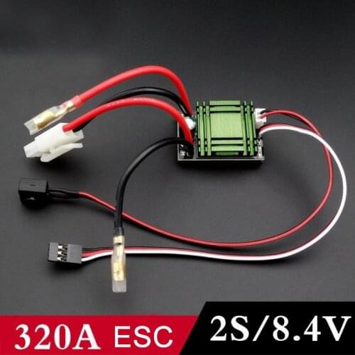 320A Two-way Brushed ESC Electric Speed Controller for Differential RC Crawler Tank DIY RC Car/Boat Model 380 540 Motor