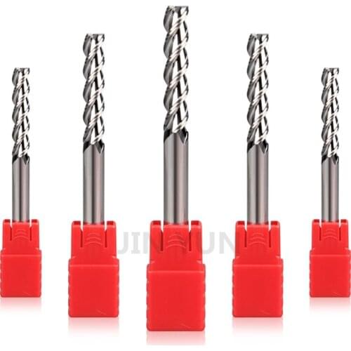 Milling Cutter Hrc55 Aluminum Alloy Special Aluminum Milling Cutter 3-blade Extended Tungsten Steel Tool Cnc Machining End Mill
