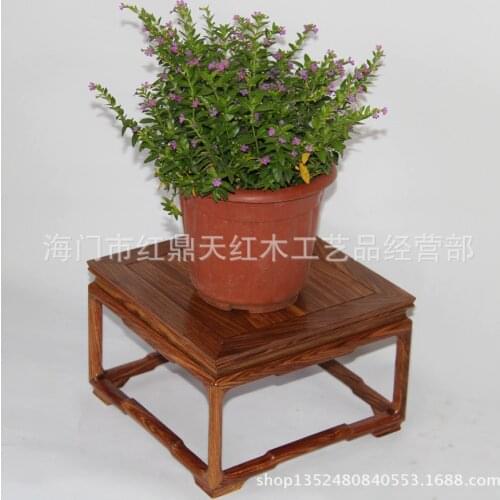 Redwood crafts mahogany base pear antique jade bonsai ceramic base shelf