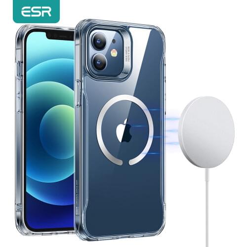 ESR Magnetic Case for iPhone 12 Pro Max Case for iPhone Macsafe Wireless Charging Hybrid Clear Case for iPhone 12 Pro HaloLock