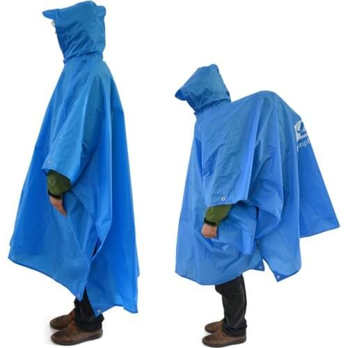 3 In 1 Multifunction Raincoat Hooded Rain Poncho Women/Men Backpack Rain Coat Tent Picnic Mat for Climbing Hiking Fishing Travel