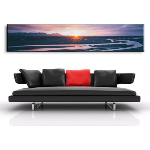 Home Decor Modular Canvas Picture 1 Piece Skyrim Sunset Plain Scenery HD Painting Poster Wall For Home Canvas Painting Wholesale