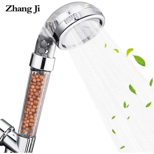 ZhangJi Shower Head 80 mm Super Large Panel SPA Water Saving Filter Anion Handheld High Pressure ABS High Quality And Durable