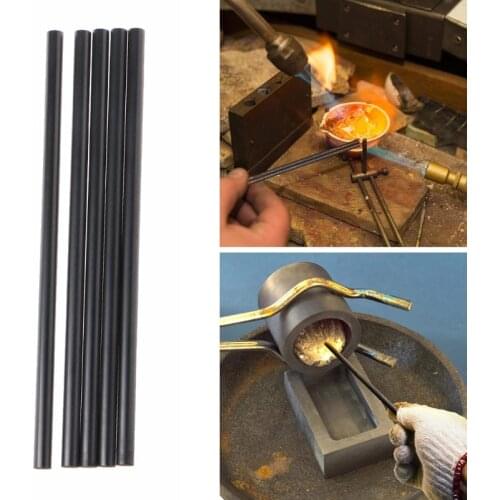 5Pcs Graphite Crucible Stir Stick Rod for Melting Casting Refining Gold Silver R2LE