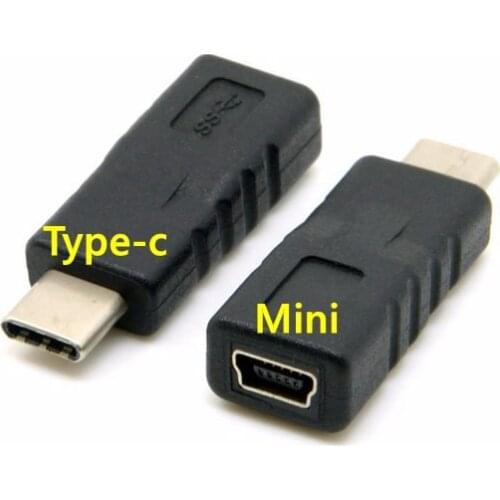 USB 3.1 Type C Male Connector to Mini USB 2.0 5Pin Female Data Adapter