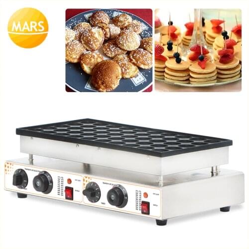 Commercial Poffertjes Machine 50 Holes Biscuit Dutch Poffertjes Grills Mini Pancake Waffle Maker Baker Machine 220v/110v