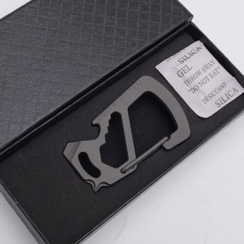 Titanium Alloy Spring Buckle Climbing Carabiners Multifunctional EDC Keychain