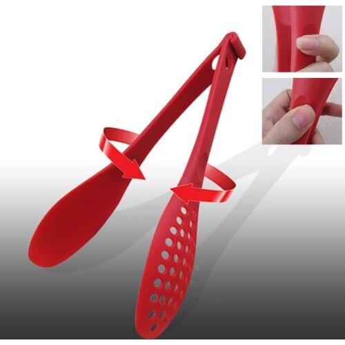 3In1 Detachable Food Tongs Nylon Filter Tongs Kitchen Utensils Bread Clip Multifunctional Server Cooking Baking Tools Rice Scoop