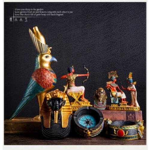 ANCIENT EGYPTIAN GODS STATUE TUTANKHAMON HORUS ANUBIS BASTET TASTE ORNAMENT INS STYLE SIMPLE DECORATION