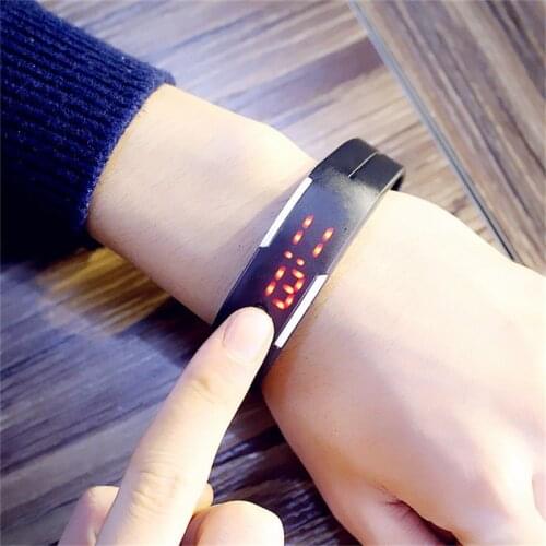 LED Digital Watch Luxury White Light Touch Screen Men Women Sports High-Definition Dial plastic Fashion bracelet Digital Watch