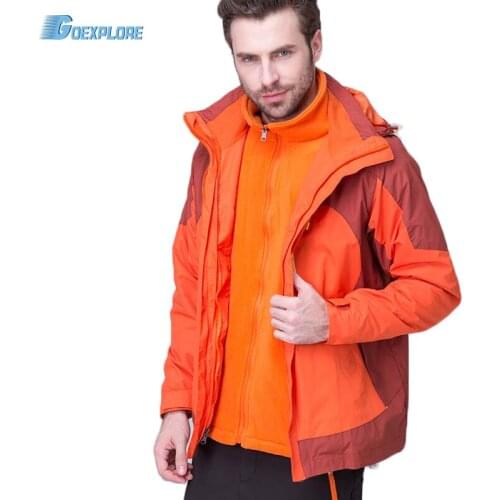 Thermal thicken jacket Male Outdoor Sports ski jackets camping coat Waterproof Windproof climbing jacket for man