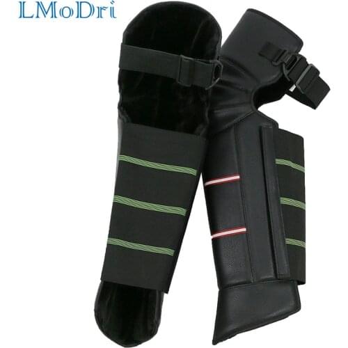 LMoDri Motorcycle Warm Kneepad Legs Warmer Motorbike Riding Protective Knee Pads Windproof Winter Outdoor PU Leather Waterproof