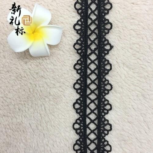 High-quality Jewelry lace clothing accessories DIY bilateral jewelry water soluble lace polyester light bar code 3.2CM hot sale