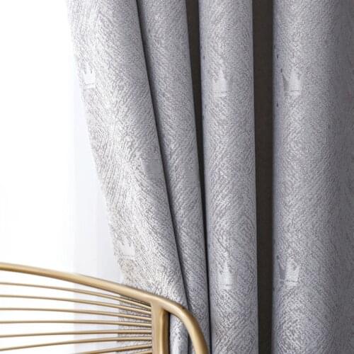 Dreamwood Hign Quality New Fabric Design Polyester Crown Jacquard Customized Ready Made Blackout Window Curtain For Living Room