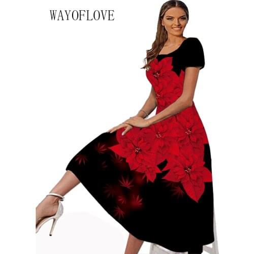 WAYOFLOVE Red Summer Dresses