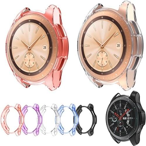 Protective Case Cover Shell For Samsung Galaxy Watch 42mm 46mm Gear S3 Frontier SM-R810 SM-R800 SM-R760 soft Protector Shell TPU