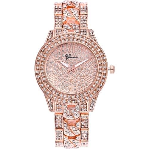 Geneva Designer Women Watches Women Fashion Crystal Watch Ladies Watch Luxury Brand Diamond Quartz WristWatch Gifts Reloj Mujer