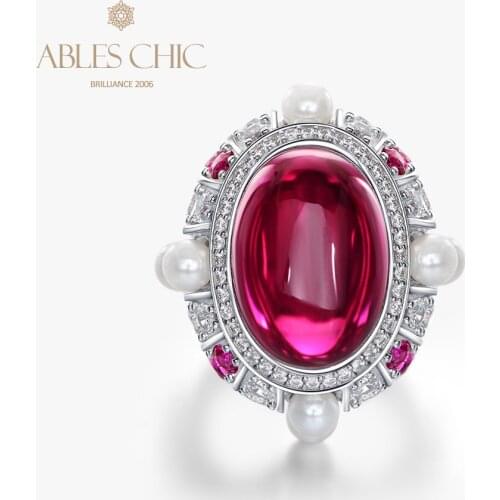 Oval Lab Ruby Queen Sterling Silver Wedding Ring 5A Zircon Rubellite Tourmaline Bridal Engagement Rings Women Gift S2R1S2R1159