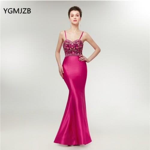 Robe de soiree 2018 Backless Evening Dresses Long Mermaid Sweetheart Beaded 3d Flower Embroidery Women Formal Prom Evening Gown