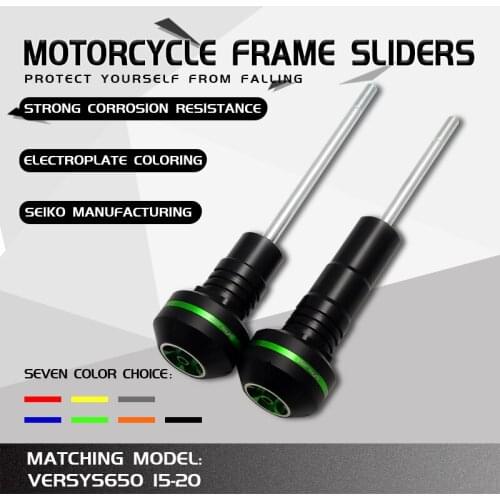 1Pair Frame Slider Protector Guard Crash Pads For VERSYS650 VERSYS 650 2015 2016 2017 2018 2019 2020 Engine Protection Sliders